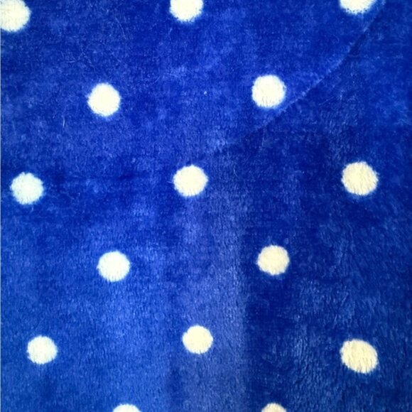 George Women’s Fleece Polka Dot Robe Size 1X–2X Navy Blue - Picture 8 of 8